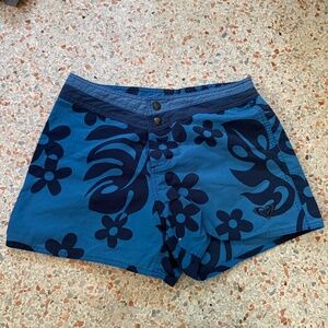 Fishworks blue, floral mini board shorts